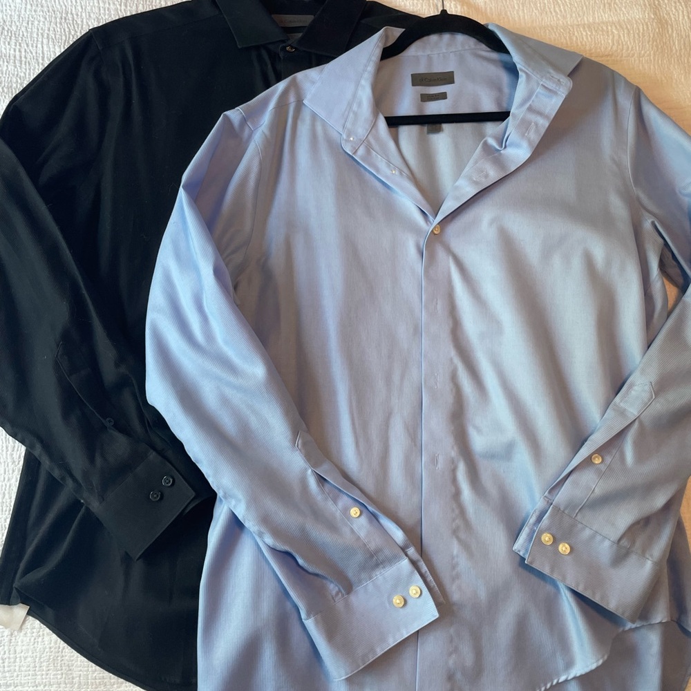 Two CK Calvin Klein button down shirts